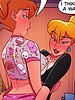 New household nymphet gives her a big kiss, and the two start some lesbian action - The 4 Naughties, Swapping Roles (Part 03) by welcomix (tufos)