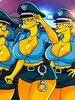 Three hot officers meticulous inspection of the guys' bodies - The Simptoons, Police Costume by welcomix (tufos)